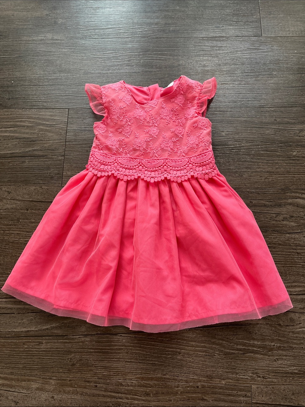 Carter's Baby Girl Pink Lace Bodice Party Dress Size 24 Months